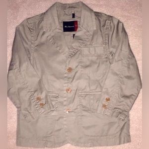 Ben Sherman Little Boys Tan Khaki Cotton Jacket Blazer Size 3 4 5 NEW